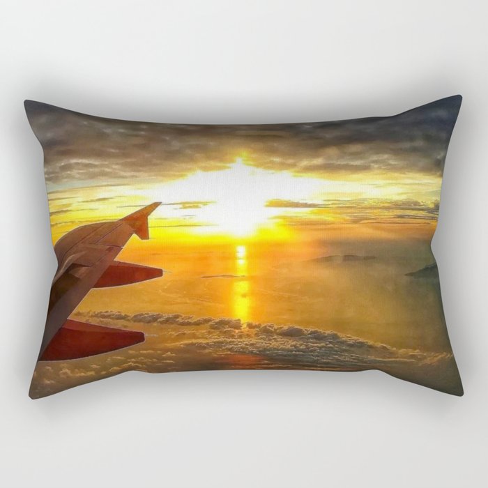 AirplaneSunset Rectangular Pillow