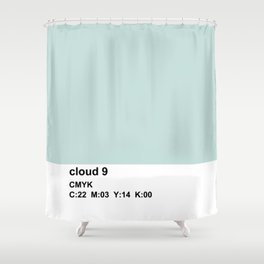 colorblock blue white Shower Curtain