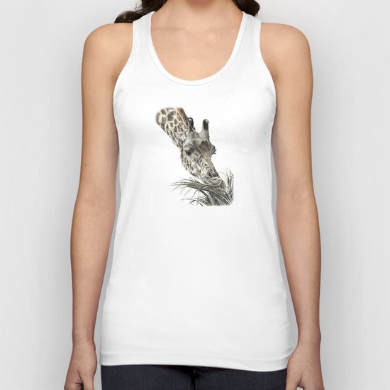 Giraffe - A Long Munch Unisex Tank Top