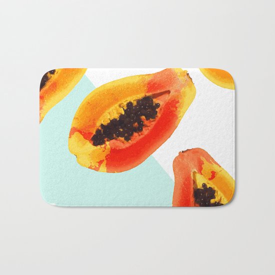 Papaya #society6 Bath Mat