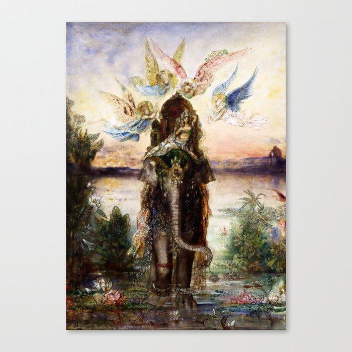 “The Sacred Elephant” by Gustave Moreau Canvas Print