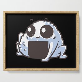 Cute Wrestler Sushi Illustration Serving Tray