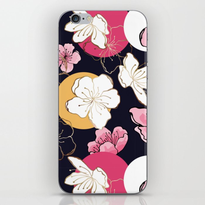 Beautiful, Delicate Japanese Sakura Print iPhone Skin