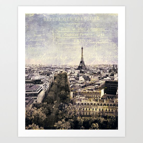 la tour eiffel Art Print