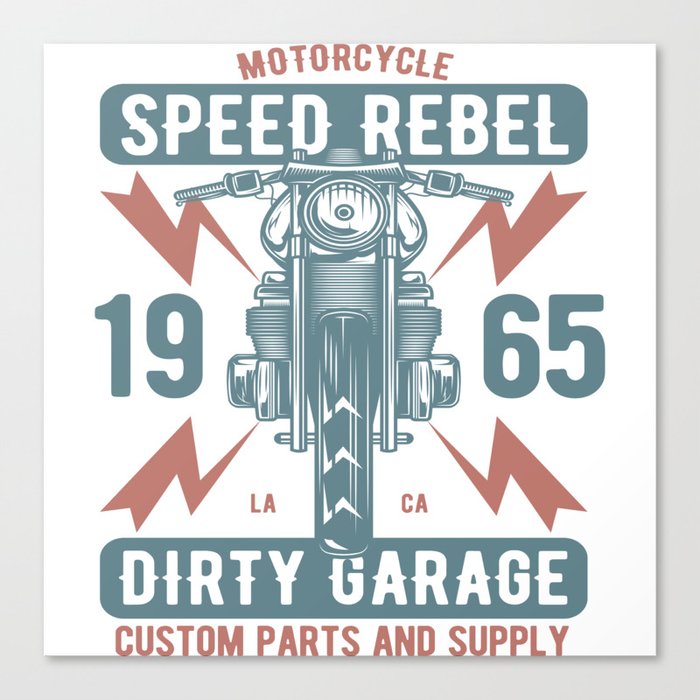 Classic Motorcycle Speed Challenge Canvas Print