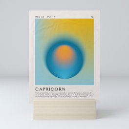 Capricorn Astrology Zodiac Aura Gradient Art Print Mini Art Print