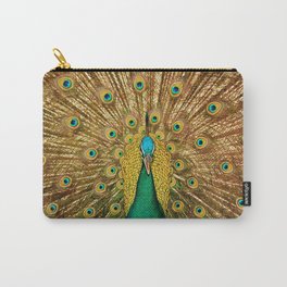 peacock in close up photography Carry-All Pouch | Photo, Wild, Nature, Bird, Beautiful, Animal, Digital Manipulation, Feather, Plumage, Digital 