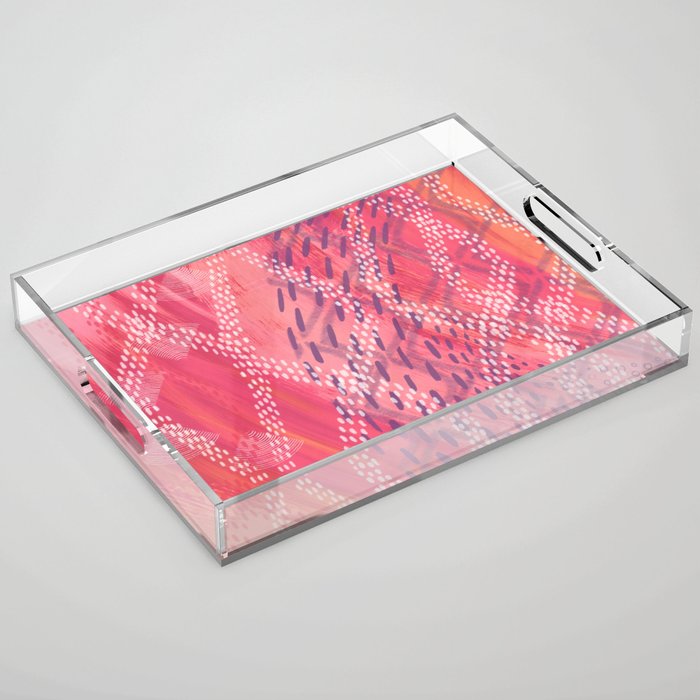 Dotted lines Acrylic Tray