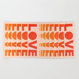 Abstraction_LOVE_SUNSET_Minimalism_001 Beach Towel
