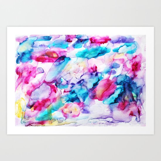 Colorful transparency || watercolor Art Print