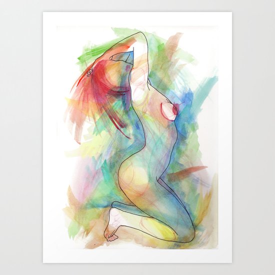 Levoton tuuli uteliaan korvaan Art Print