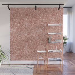 Luxury Rose Gold Sparkly Sequin Pattern Wall Mural