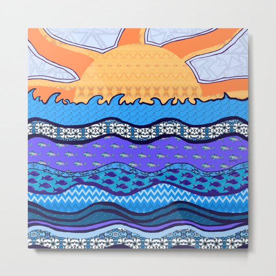 Sun on the Horizon Metal Print