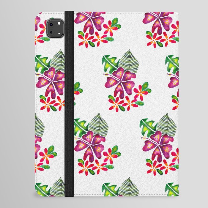 Tropical Blooms Magenta  iPad Folio Case