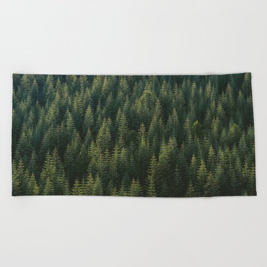 Evergreen #woods Beach Towel