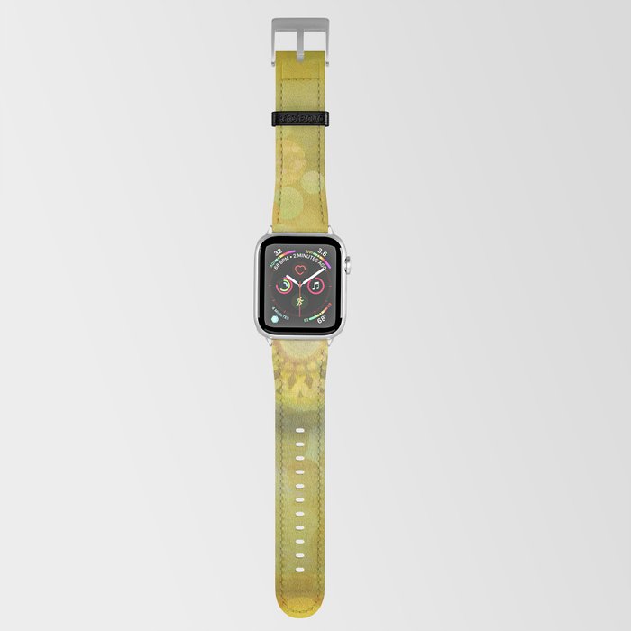 Mystic Yellow Light Abstract Contemporary Art Apple Watch Band