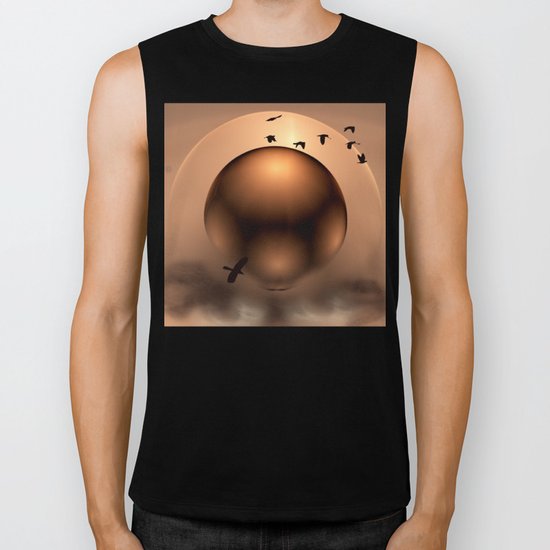 Golden daybreak Biker Tank