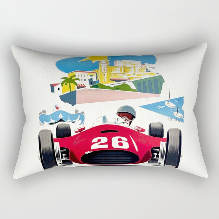 Classic Grand Prix Poster Rectangular Pillow