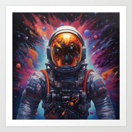 Galaxy Astronaut Art Print