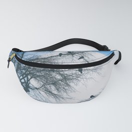 Crows Against Full Moon 2 Fanny Pack