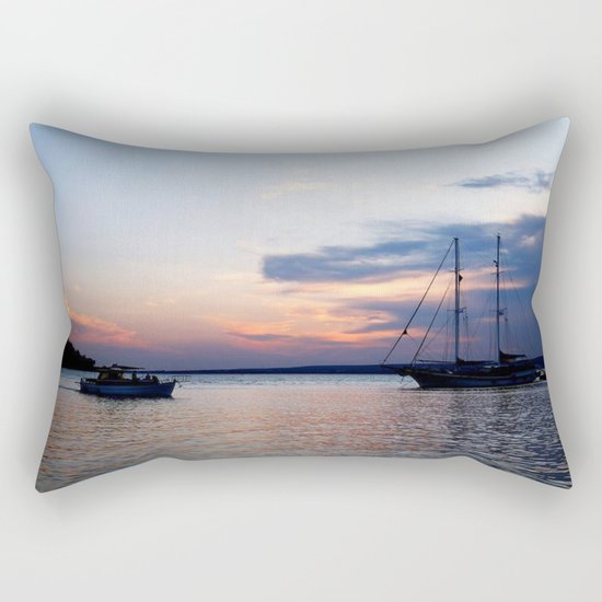 blue Rectangular Pillow