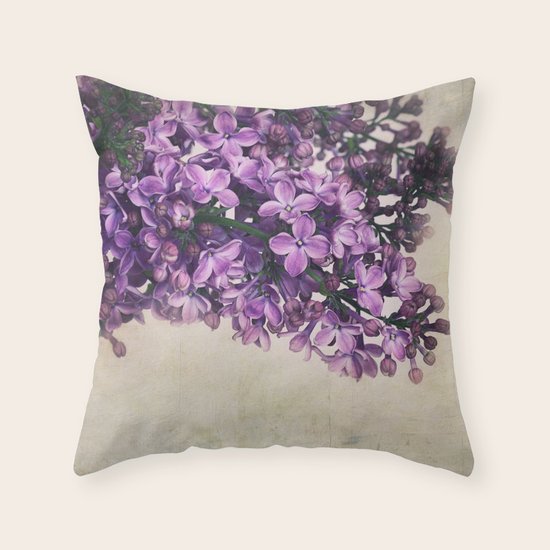 Lilacs Throw Pillow