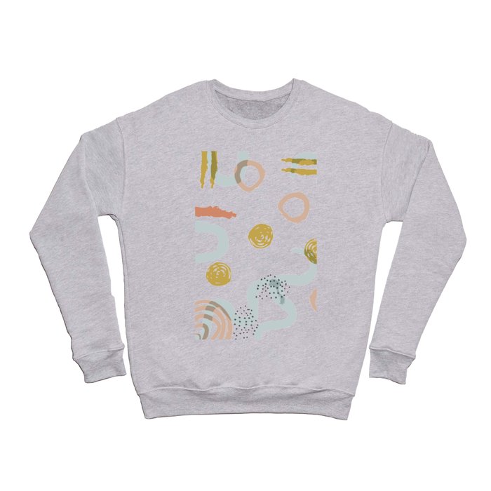 Happy Arches and Circles Retro Rainbow Pattern Abstract Crewneck Sweatshirt