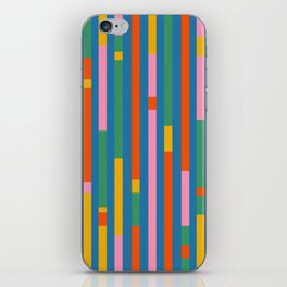 Modular Stripes Colorful Modern Minimalist Pop Abstract iPhone Skin