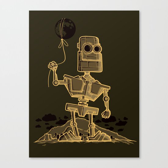 The moon is my balloon Canvas Print