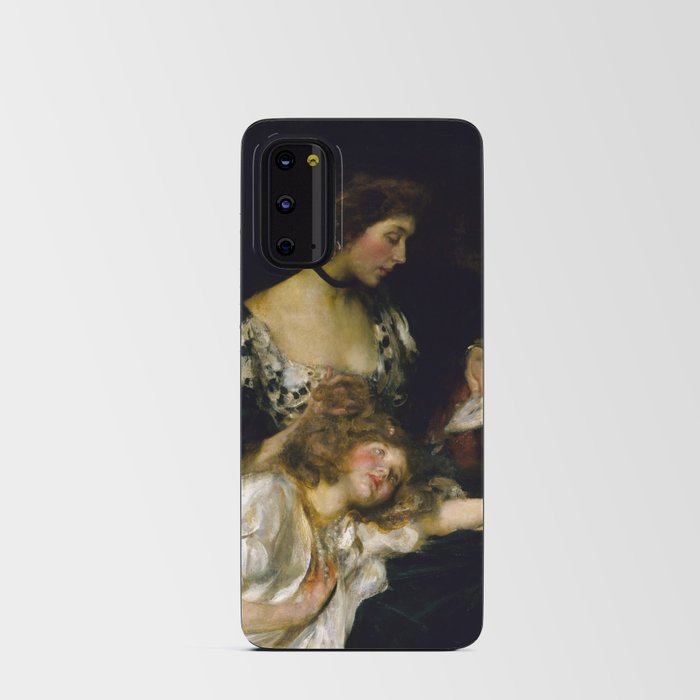 Mother and Child, Lady Shannon and Kitty  by James Jebusa Shannon Android Card Case