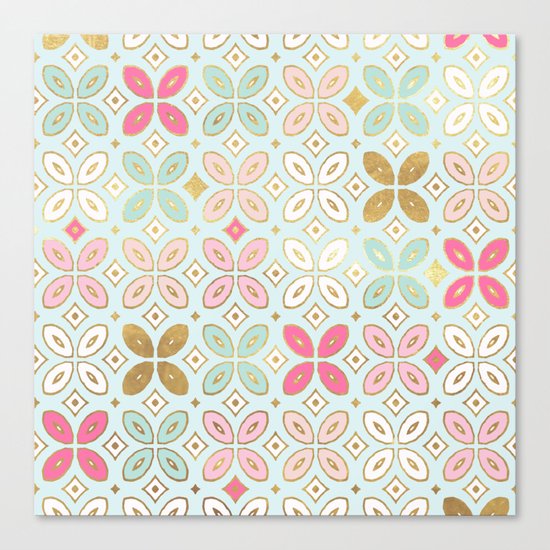 MORROCCAN TILE - ALEXA SPRING MINT Canvas Print