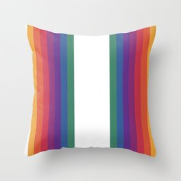 Retro Rainbow Throw Pillow