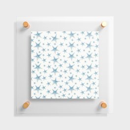 Coastal Blue and White Starfish Pattern  Floating Acrylic Print