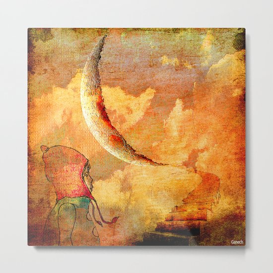 Shelsea under the moon Metal Print