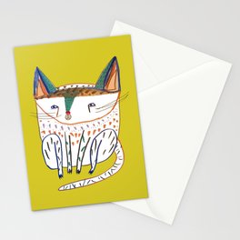 Cat. cats, kitten, cat art, cat illustration, cat pattern Stationery Cards