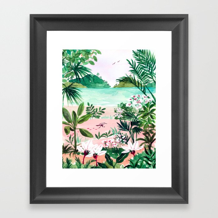 Seaside Meadow Framed Art Print