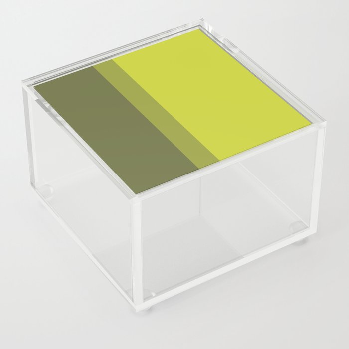 COLOR BLOCKED, CHARTREUSE Acrylic Box