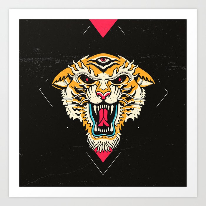 Tiger 3 Eyes Kunstdrucke