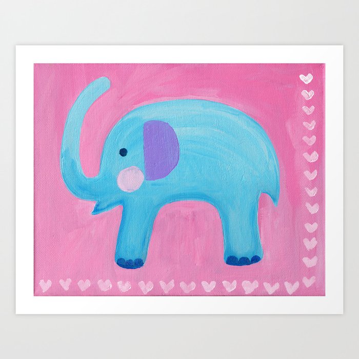 Girl S Elephant Pink Nursery Decor Baby Girl Nursery Art Print By Laureneberhardt
