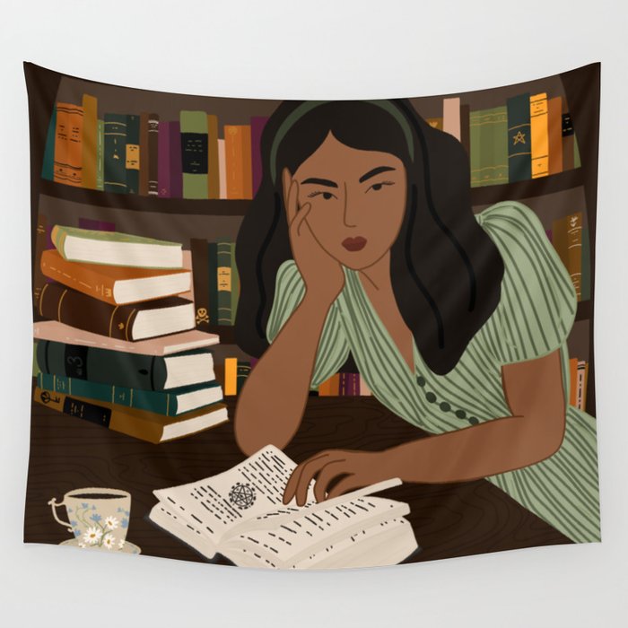 Studying Spells Wall Tapestry