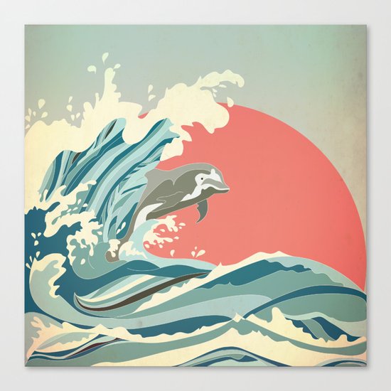 dolphin happiness Canvas Print