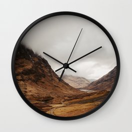 Glen Coe Valley - Scotland Wall Clock | Isleofskye, Landscape, Glencoevalley, Digital, Photo, Color, Scotland 