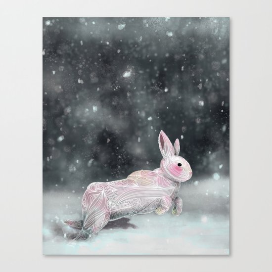 White Rabbit Canvas Print