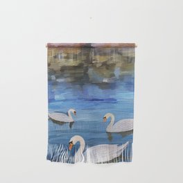 Swans on the lake Wall Hanging