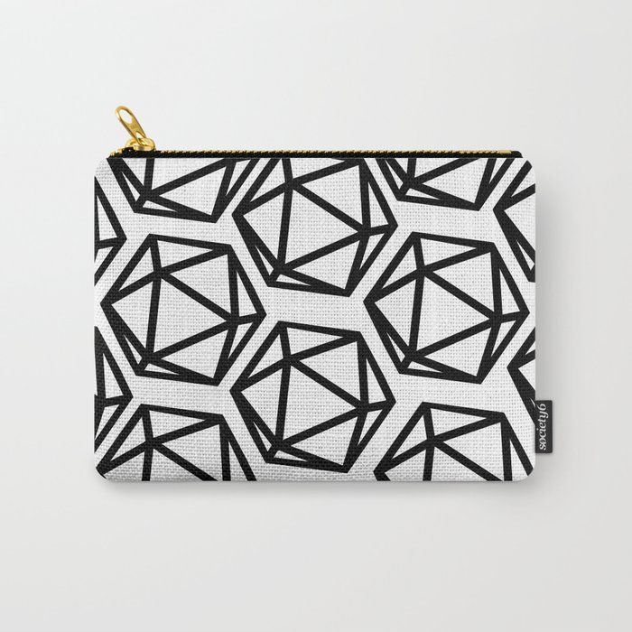 D20 Pattern Large Carry-All Pouch