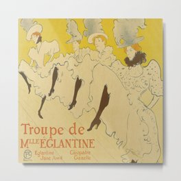 Henri de Toulouse-Lautrec - Troupe Mademoiselle Eglantine Metal Print | Henrilautrec, Eglantine, France, Toulouselautrecart, French, Toulouse, Vintage, Paris, Henri, Thetoilet 