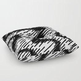 Black and White swirls pattern, Line abstract splatter Digital Illustration Background Floor Pillow