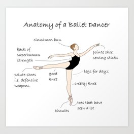 Anatomy of a Ballet Dancer Art Print