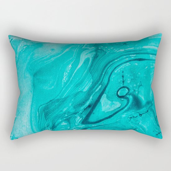 Watercolors teal Rectangular Pillow