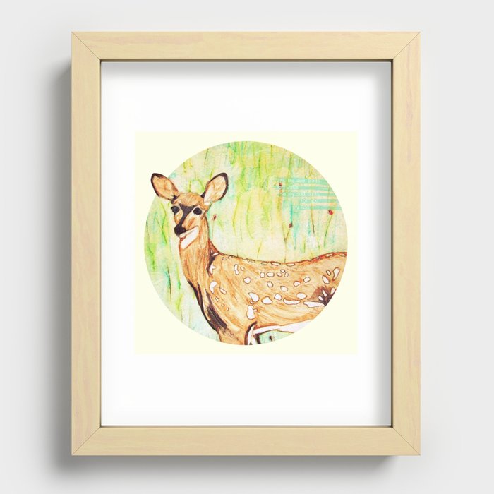As A Deer Recessed Framed Print
